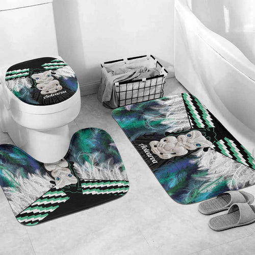 Aotearoa Korowai Motif Bathroom Set Hei Tiki Poutama Maori Pattern - Aussie Hoodie