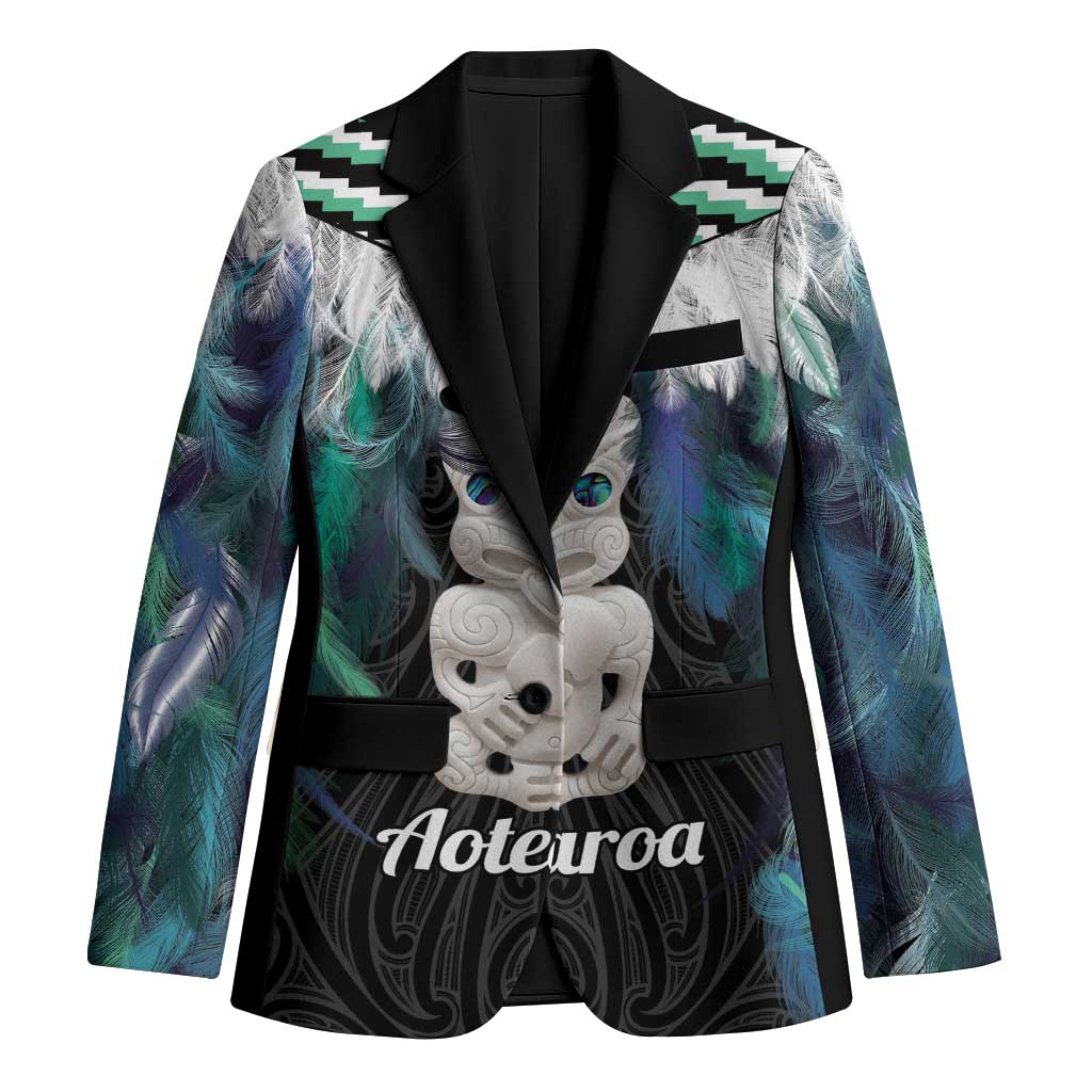 Aotearoa Korowai Motif Blazer Hei Tiki Poutama Maori Pattern - Aussie Hoodie