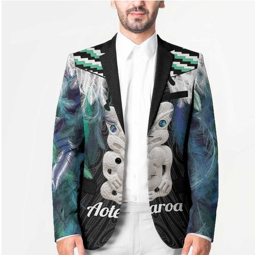 Aotearoa Korowai Motif Blazer Hei Tiki Poutama Maori Pattern - Aussie Hoodie