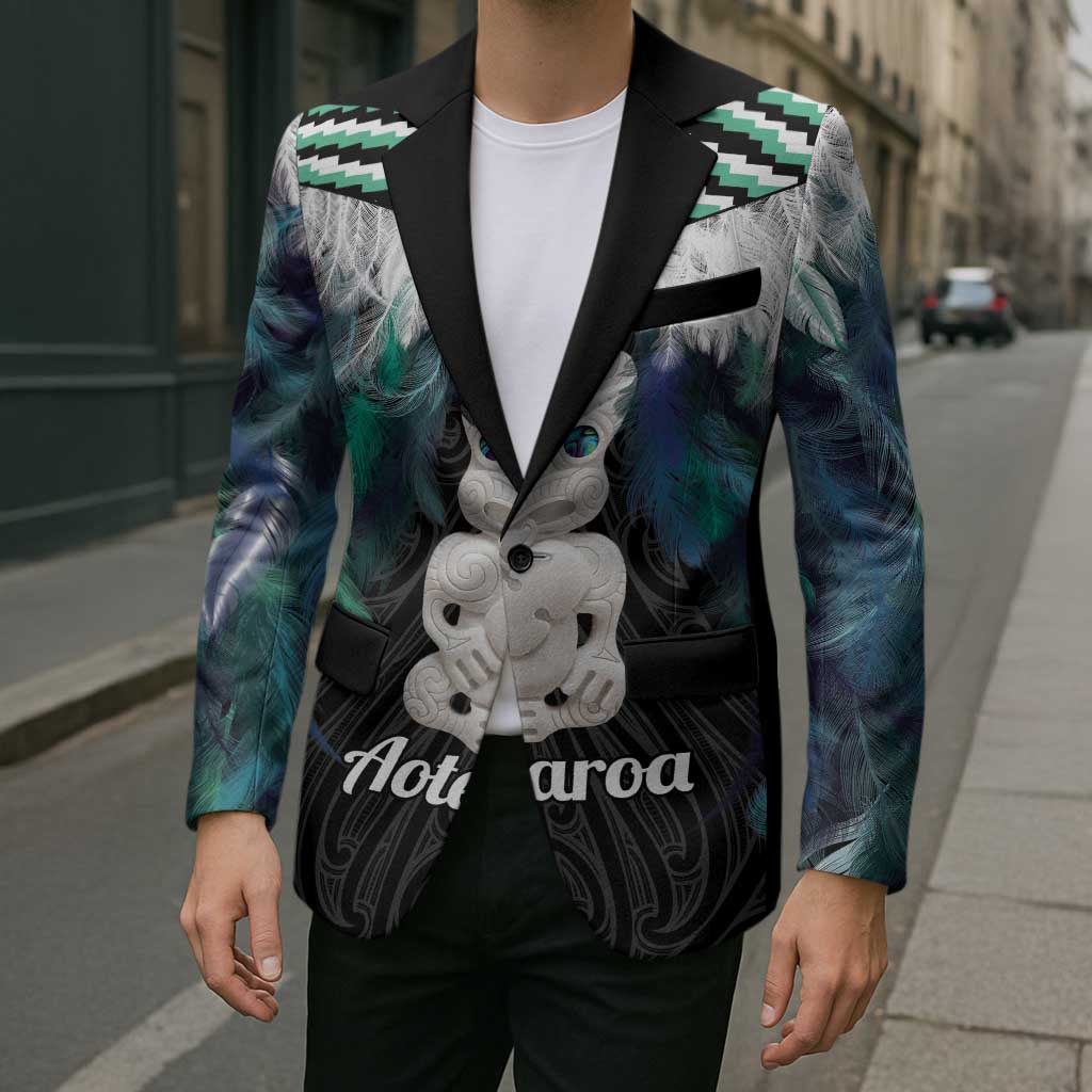 Aotearoa Korowai Motif Blazer Hei Tiki Poutama Maori Pattern - Aussie Hoodie