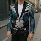 Aotearoa Korowai Motif Blazer Hei Tiki Poutama Maori Pattern - Aussie Hoodie