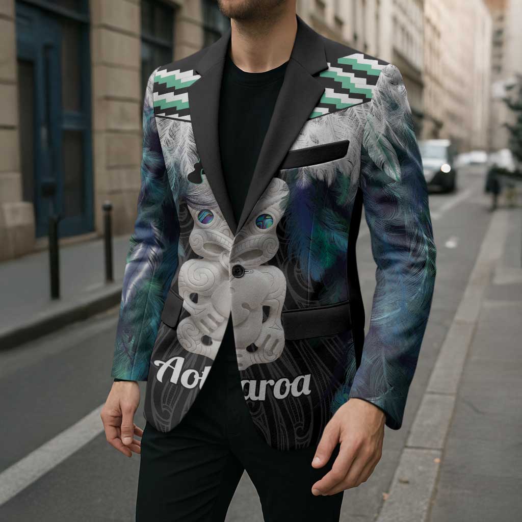 Aotearoa Korowai Motif Blazer Hei Tiki Poutama Maori Pattern - Aussie Hoodie
