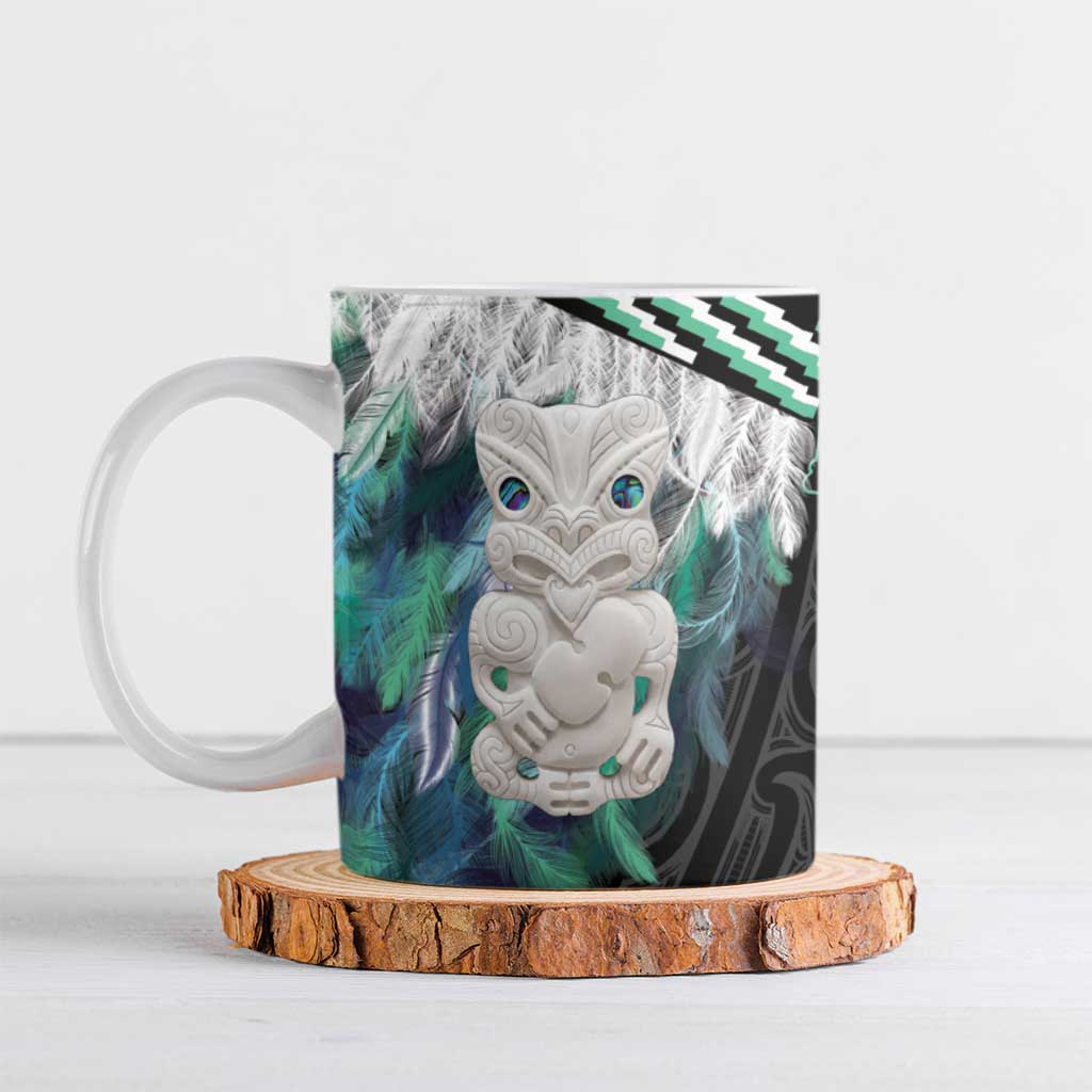 Aotearoa Korowai Motif Ceramic Mug Hei Tiki Poutama Maori Pattern - Aussie Hoodie