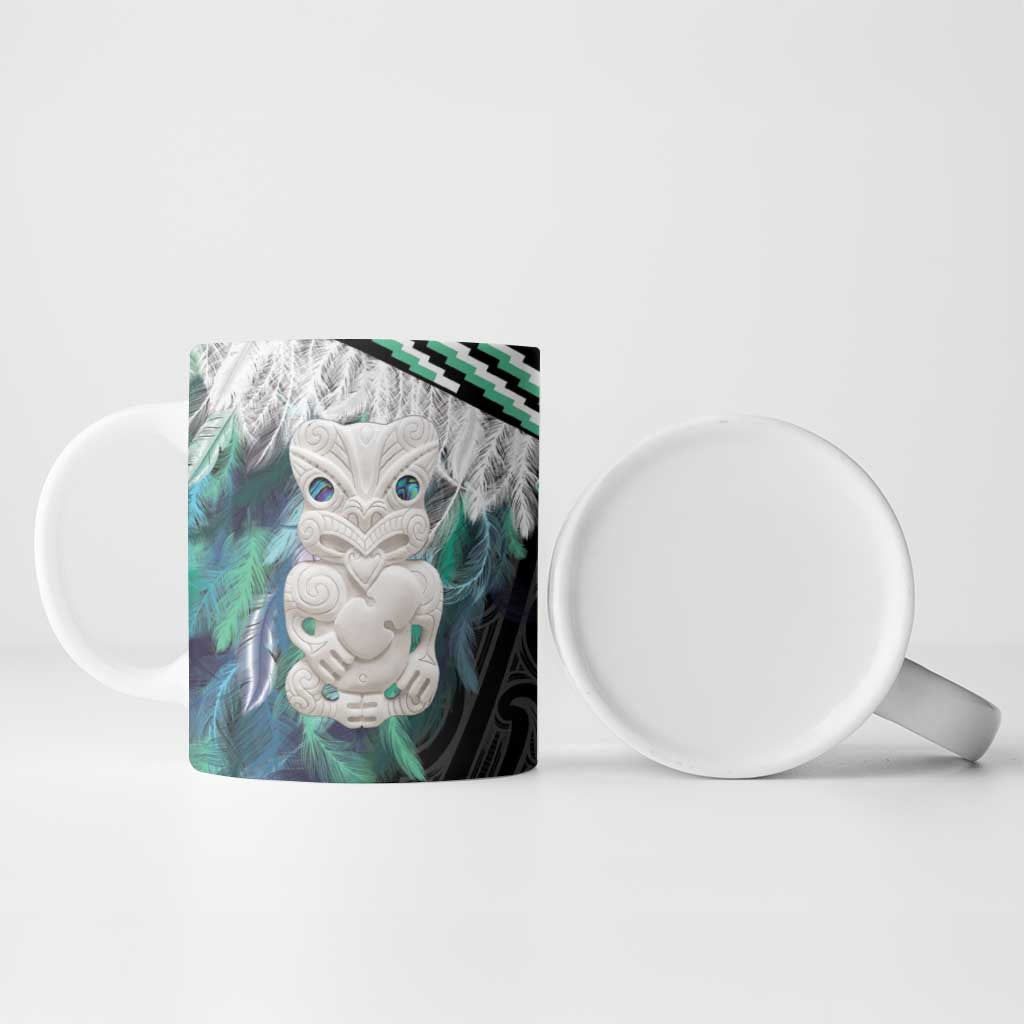 Aotearoa Korowai Motif Ceramic Mug Hei Tiki Poutama Maori Pattern - Aussie Hoodie