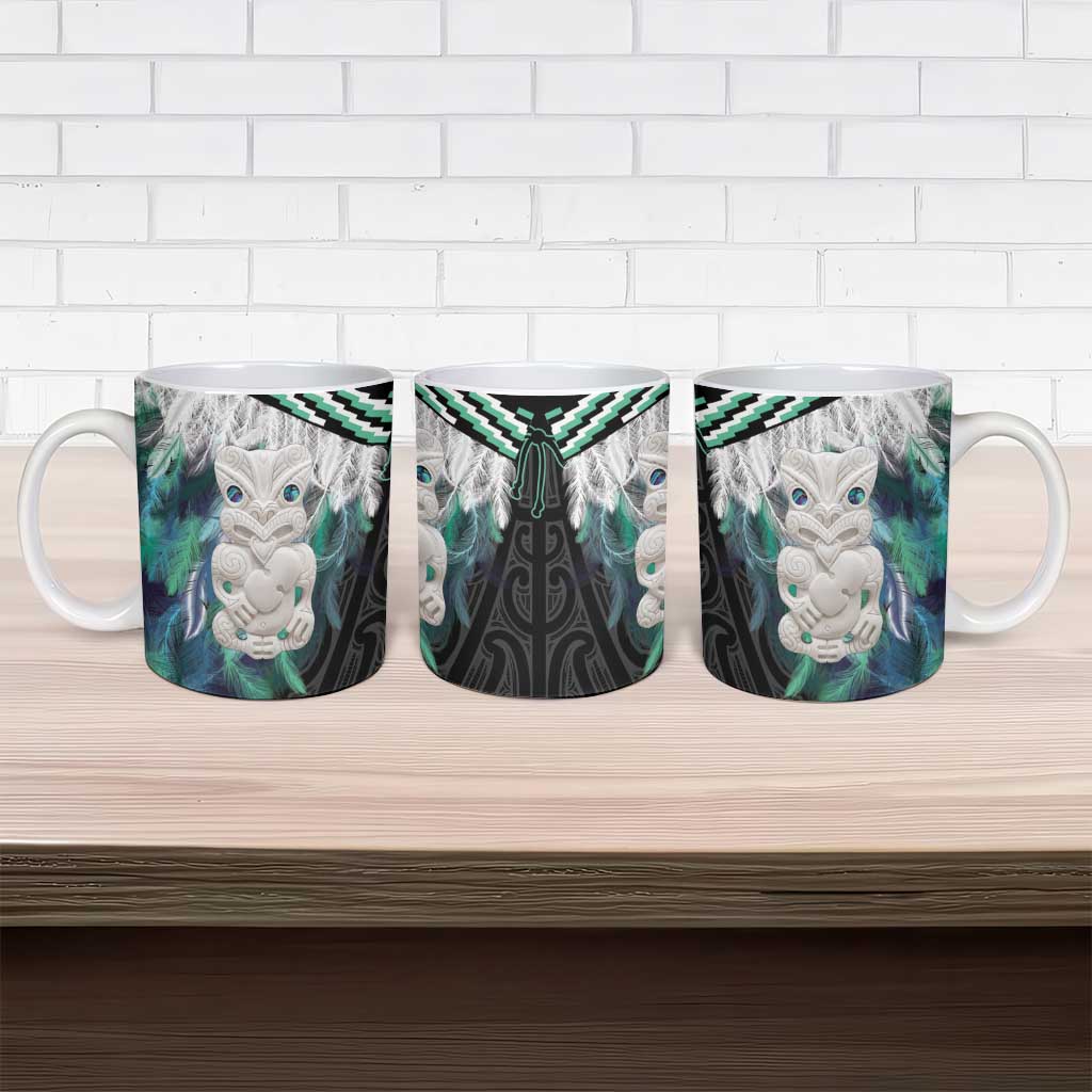 Aotearoa Korowai Motif Ceramic Mug Hei Tiki Poutama Maori Pattern - Aussie Hoodie