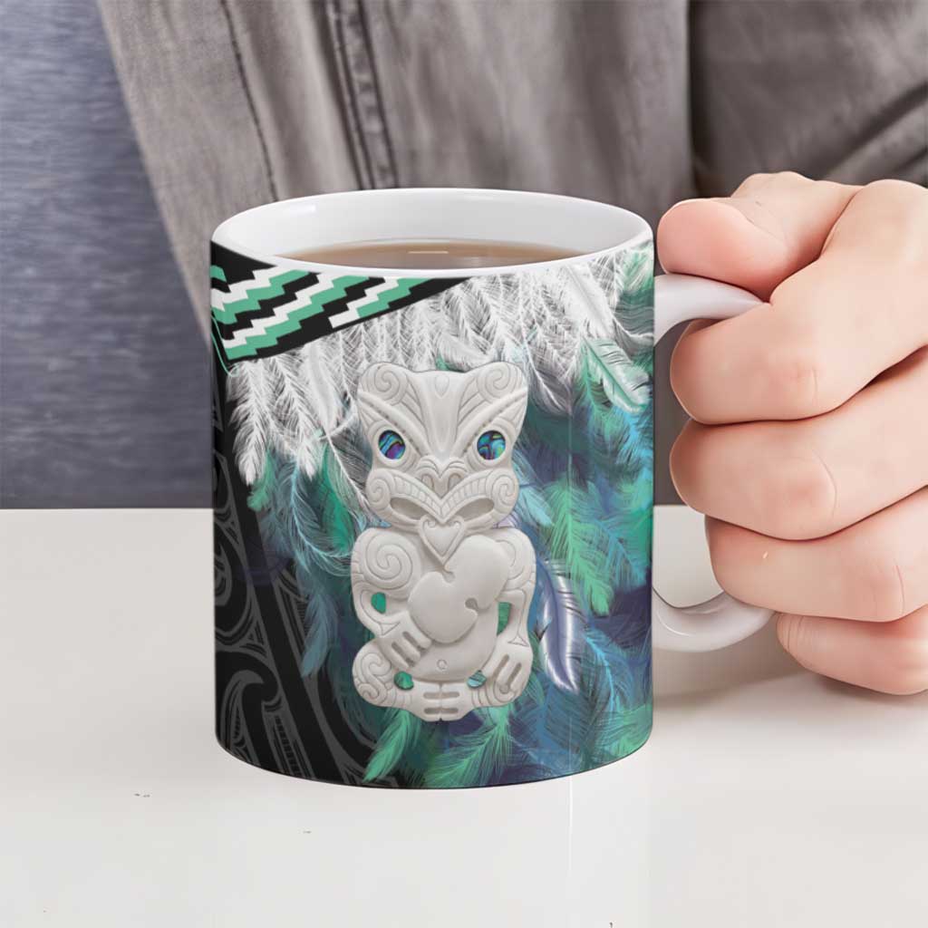 Aotearoa Korowai Motif Ceramic Mug Hei Tiki Poutama Maori Pattern - Aussie Hoodie