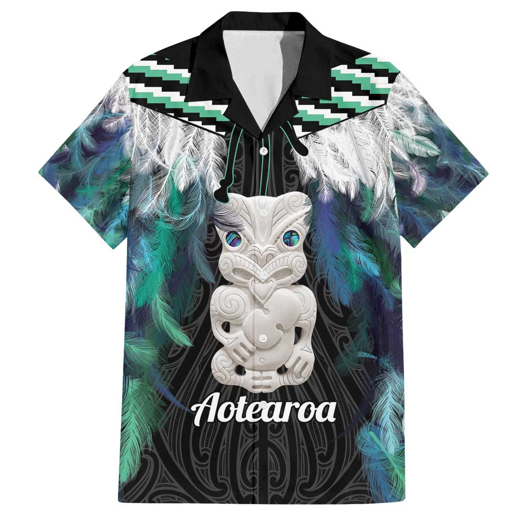 Aotearoa Korowai Motif Family Matching Long Sleeve Bodycon Dress and Hawaiian Shirt Hei Tiki Poutama Maori Pattern