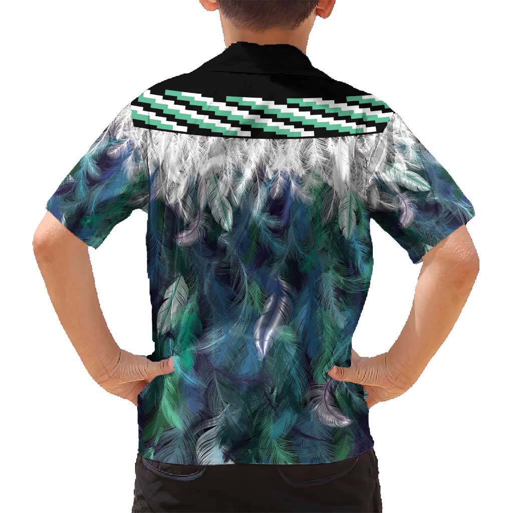 Aotearoa Korowai Motif Family Matching Summer Maxi Dress and Hawaiian Shirt Hei Tiki Poutama Maori Pattern