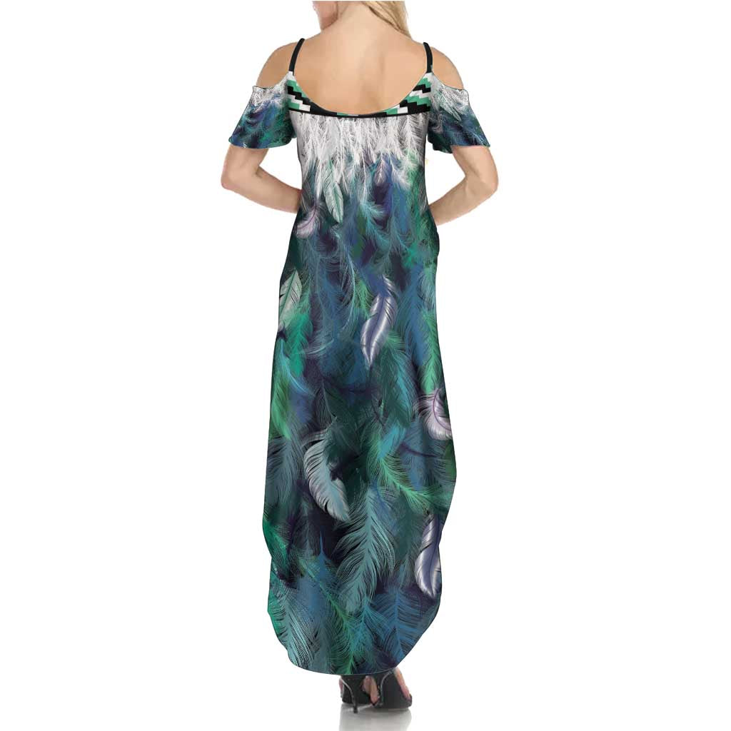 Aotearoa Korowai Motif Family Matching Summer Maxi Dress and Hawaiian Shirt Hei Tiki Poutama Maori Pattern