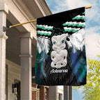 Aotearoa Korowai Motif Garden Flag Hei Tiki Poutama Maori Pattern