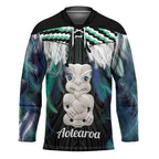 Aotearoa Korowai Motif Hockey Jersey Hei Tiki Poutama Maori Pattern - Aussie Hoodie