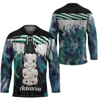 Aotearoa Korowai Motif Hockey Jersey Hei Tiki Poutama Maori Pattern - Aussie Hoodie