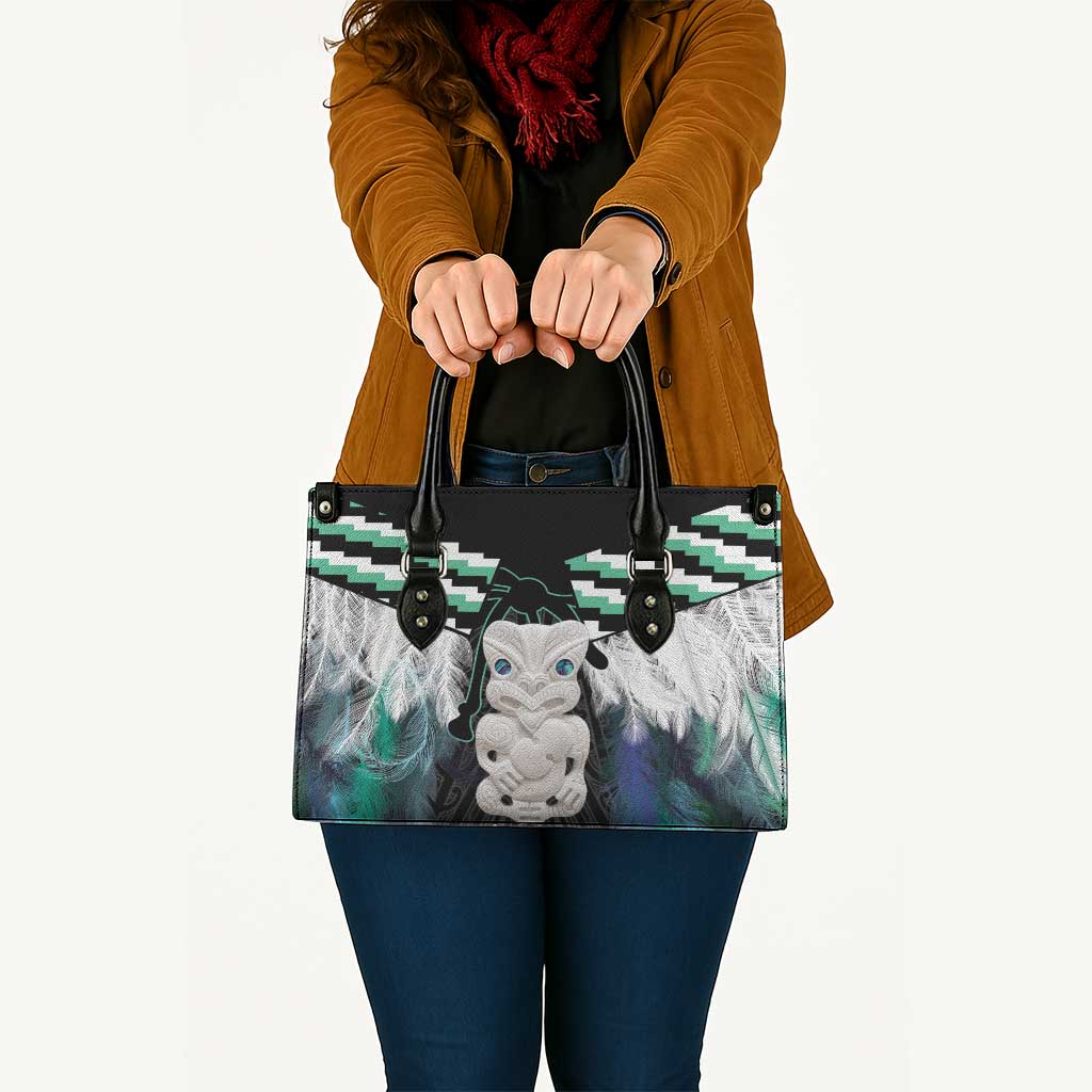 Aotearoa Korowai Motif Leather Bag Hei Tiki Poutama Maori Pattern - Aussie Hoodie
