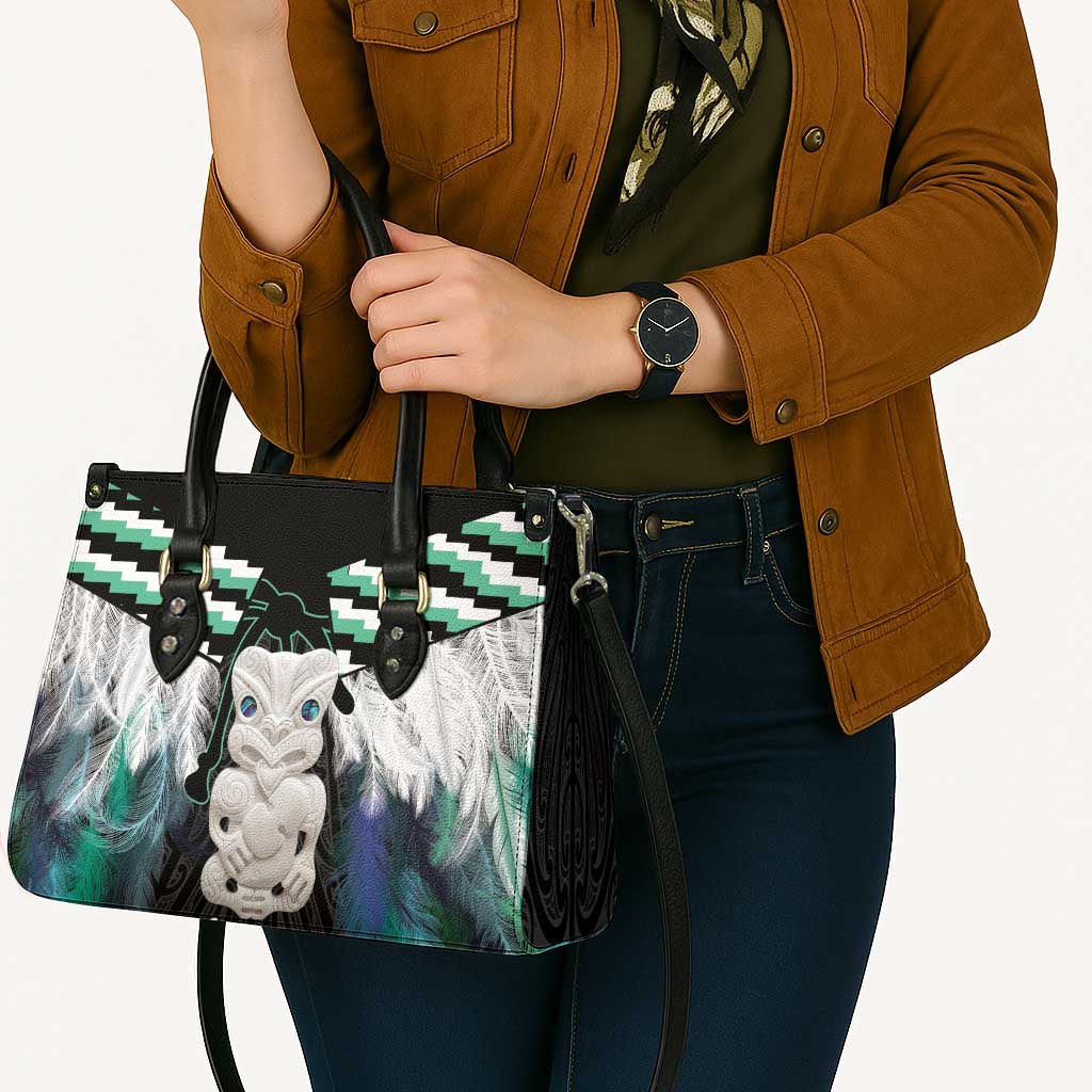 Aotearoa Korowai Motif Leather Bag Hei Tiki Poutama Maori Pattern - Aussie Hoodie