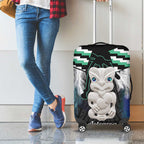 Aotearoa Korowai Motif Luggage Cover Hei Tiki Poutama Maori Pattern