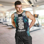 Aotearoa Korowai Motif Men Tank Top Hei Tiki Poutama Maori Pattern
