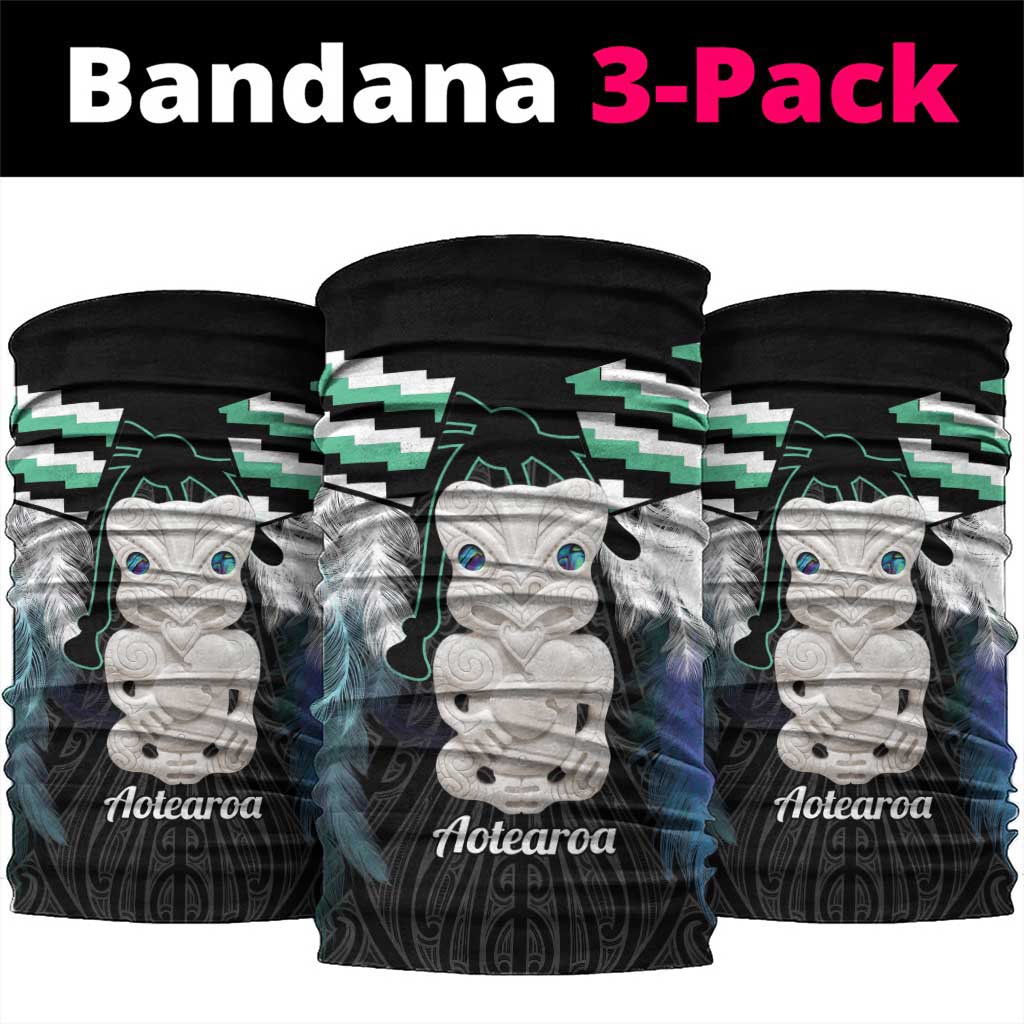 Aotearoa Korowai Motif Neck Gaiter Hei Tiki Poutama Maori Pattern - Aussie Hoodie