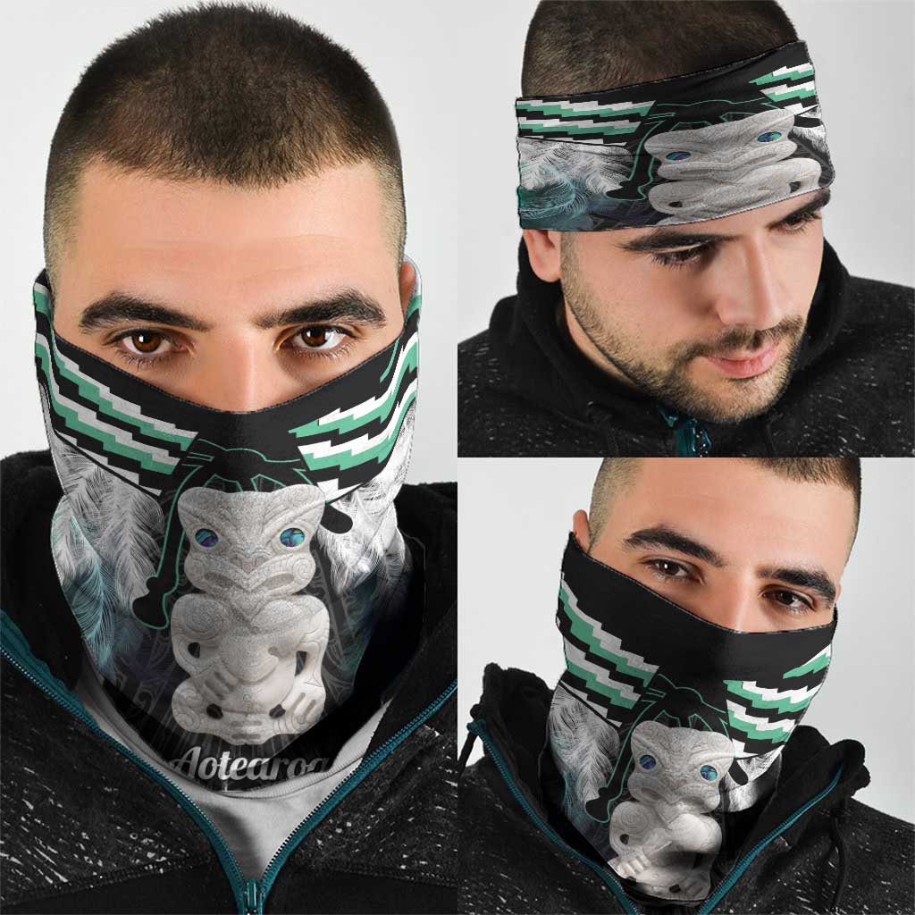 Aotearoa Korowai Motif Neck Gaiter Hei Tiki Poutama Maori Pattern - Aussie Hoodie