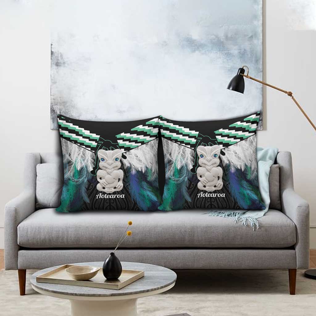Aotearoa Korowai Motif Pillow Cover Hei Tiki Poutama Maori Pattern - Aussie Hoodie