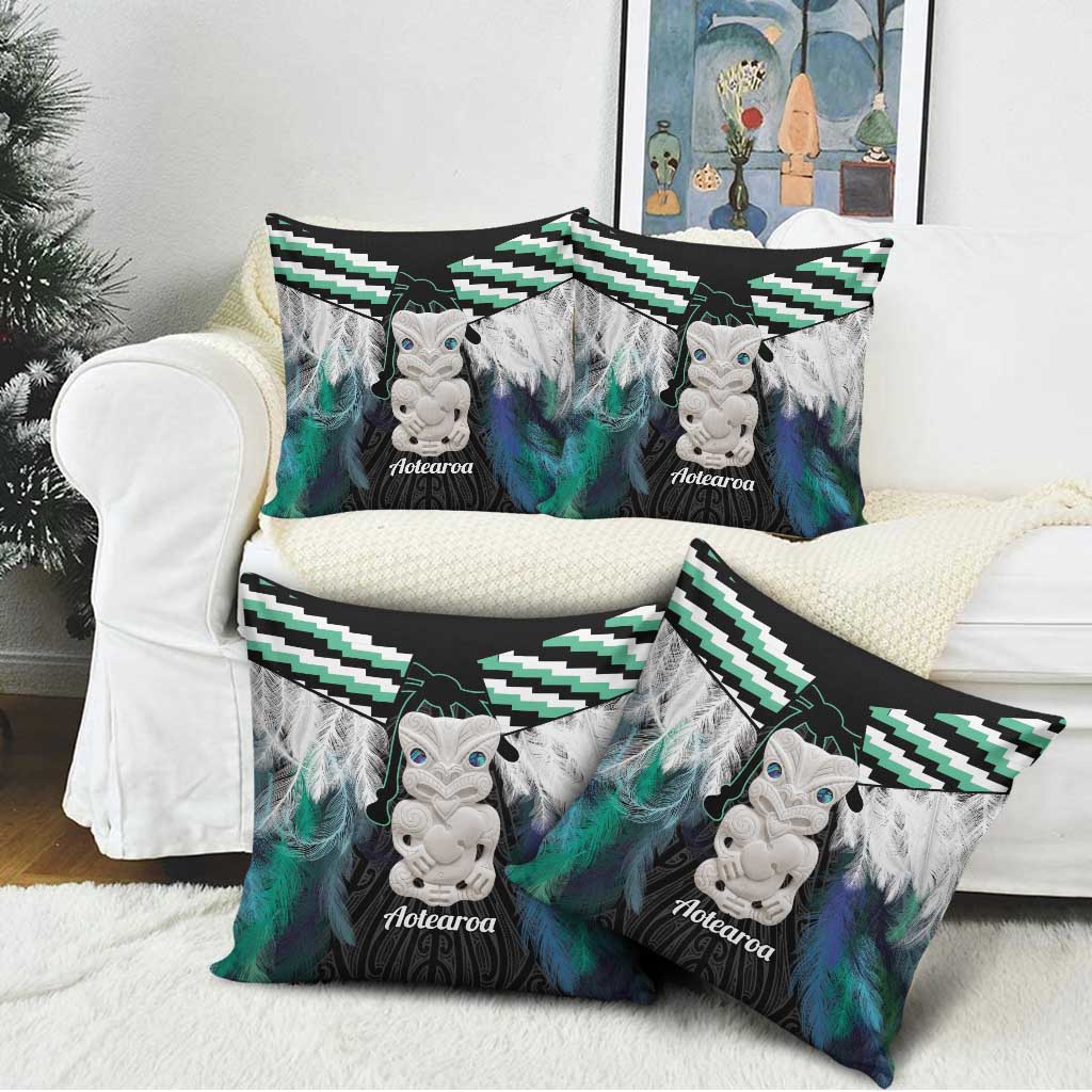 Aotearoa Korowai Motif Pillow Cover Hei Tiki Poutama Maori Pattern - Aussie Hoodie