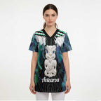 Aotearoa Korowai Motif Scrub Top Hei Tiki Poutama Maori Pattern - Aussie Hoodie