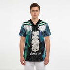 Aotearoa Korowai Motif Scrub Top Hei Tiki Poutama Maori Pattern - Aussie Hoodie