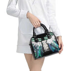 Aotearoa Korowai Motif Shoulder Handbag Hei Tiki Poutama Maori Pattern
