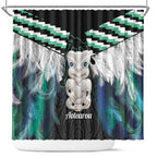 Aotearoa Korowai Motif Shower Curtain Hei Tiki Poutama Maori Pattern