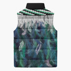 Aotearoa Korowai Motif Sleeveless Puffer Jacket Hei Tiki Poutama Maori Pattern - Aussie Hoodie