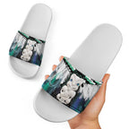 Aotearoa Korowai Motif Slide Sandals Hei Tiki Poutama Maori Pattern - Aussie Hoodie