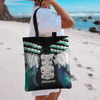 Aotearoa Korowai Motif Tote Bag Hei Tiki Poutama Maori Pattern - Aussie Hoodie