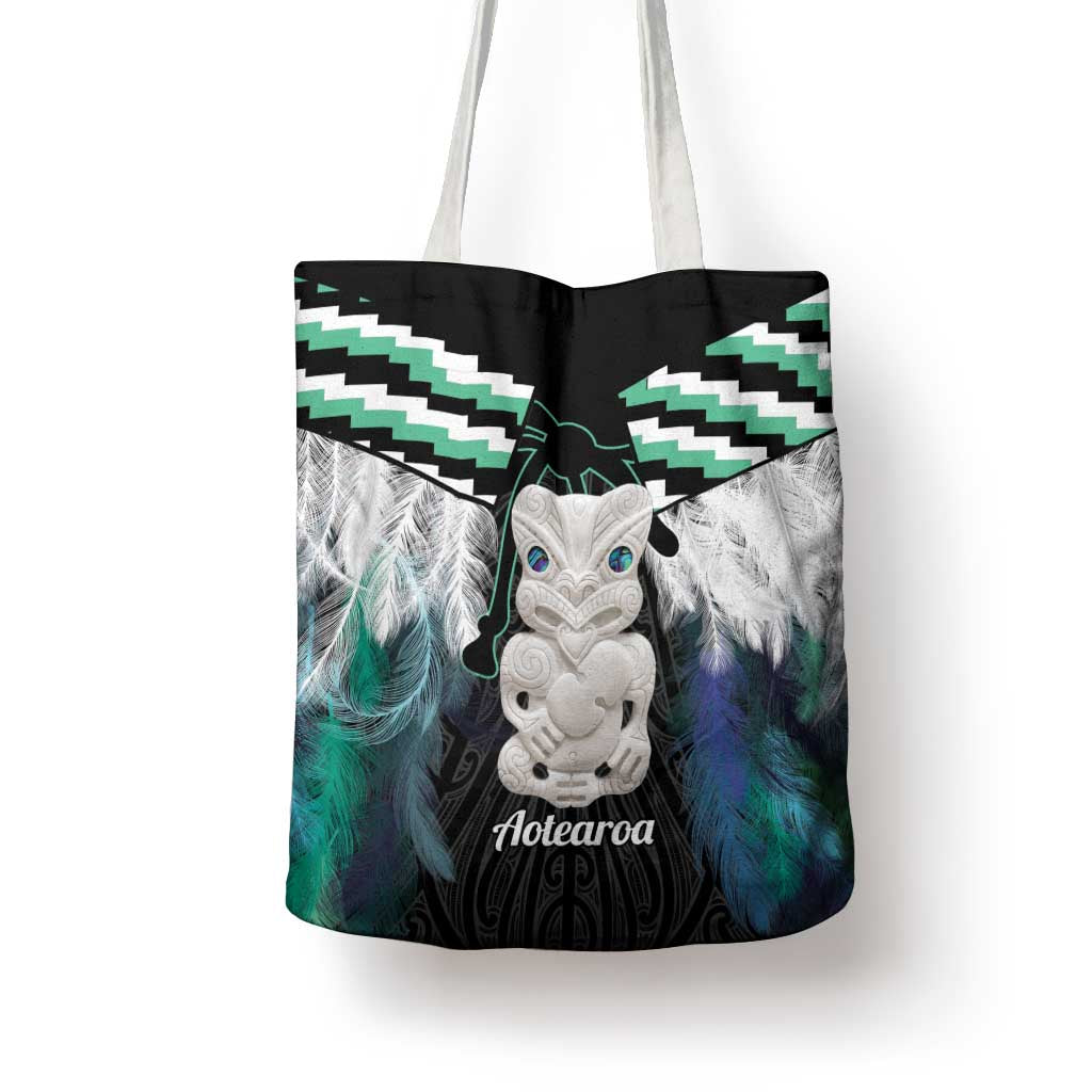Aotearoa Korowai Motif Tote Bag Hei Tiki Poutama Maori Pattern - Aussie Hoodie