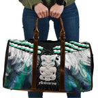 Aotearoa Korowai Motif Travel Bag Hei Tiki Poutama Maori Pattern - Aussie Hoodie
