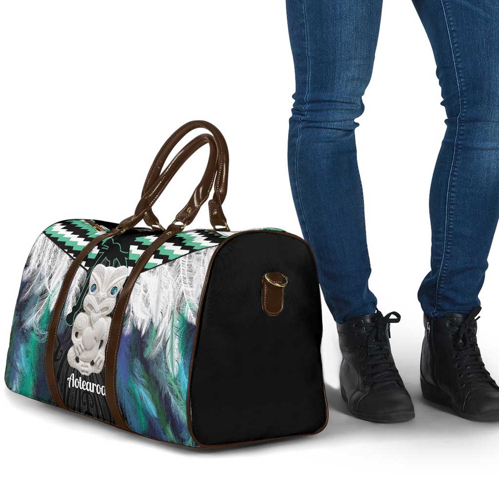 Aotearoa Korowai Motif Travel Bag Hei Tiki Poutama Maori Pattern - Aussie Hoodie