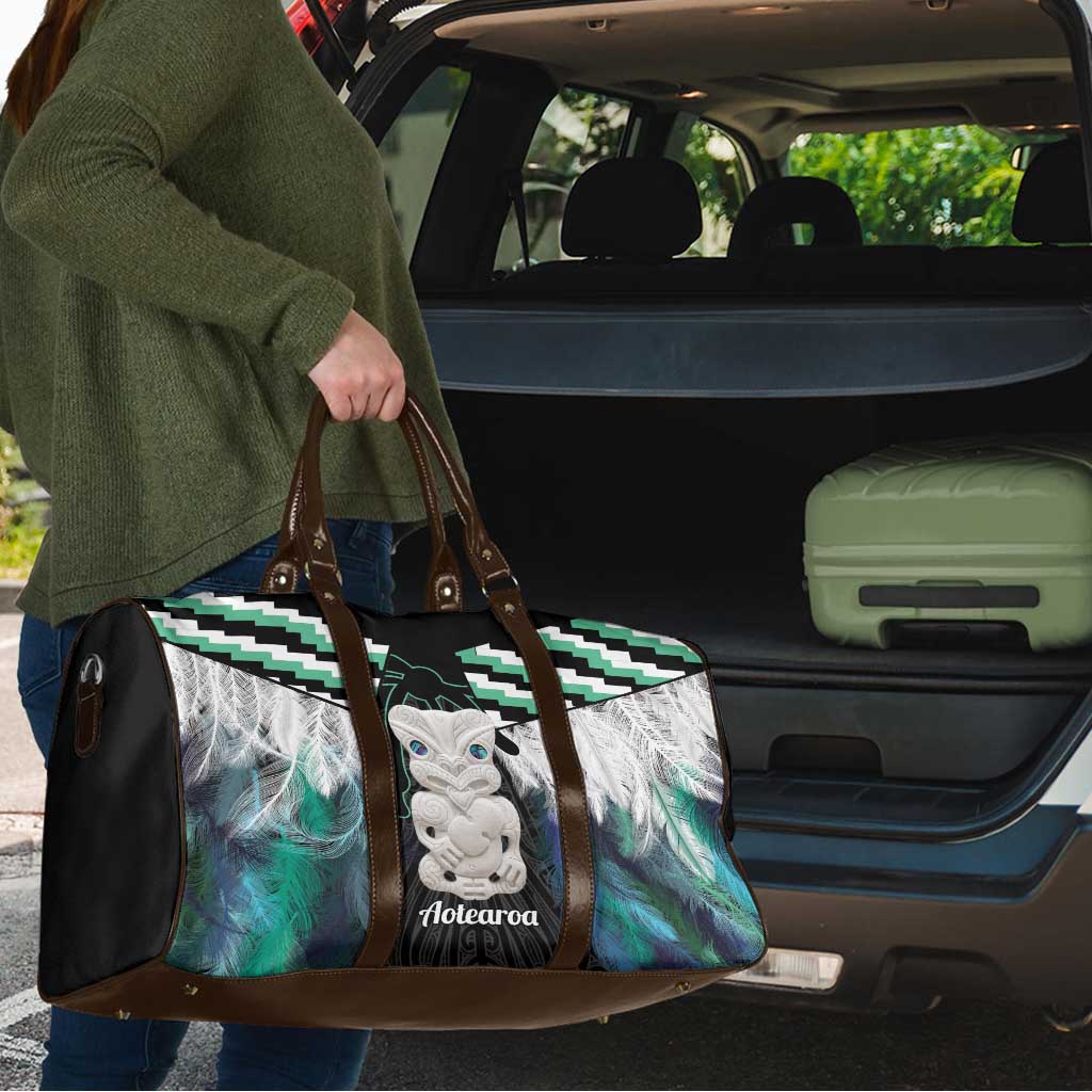 Aotearoa Korowai Motif Travel Bag Hei Tiki Poutama Maori Pattern - Aussie Hoodie