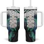 Aotearoa Korowai Motif Tumbler With Handle Hei Tiki Poutama Maori Pattern