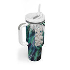 Aotearoa Korowai Motif Tumbler With Handle Hei Tiki Poutama Maori Pattern