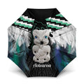 Aotearoa Korowai Motif Umbrella Hei Tiki Poutama Maori Pattern - Aussie Hoodie