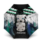 Aotearoa Korowai Motif Umbrella Hei Tiki Poutama Maori Pattern - Aussie Hoodie