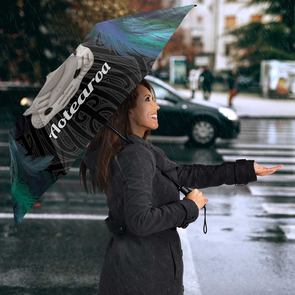 Aotearoa Korowai Motif Umbrella Hei Tiki Poutama Maori Pattern - Aussie Hoodie