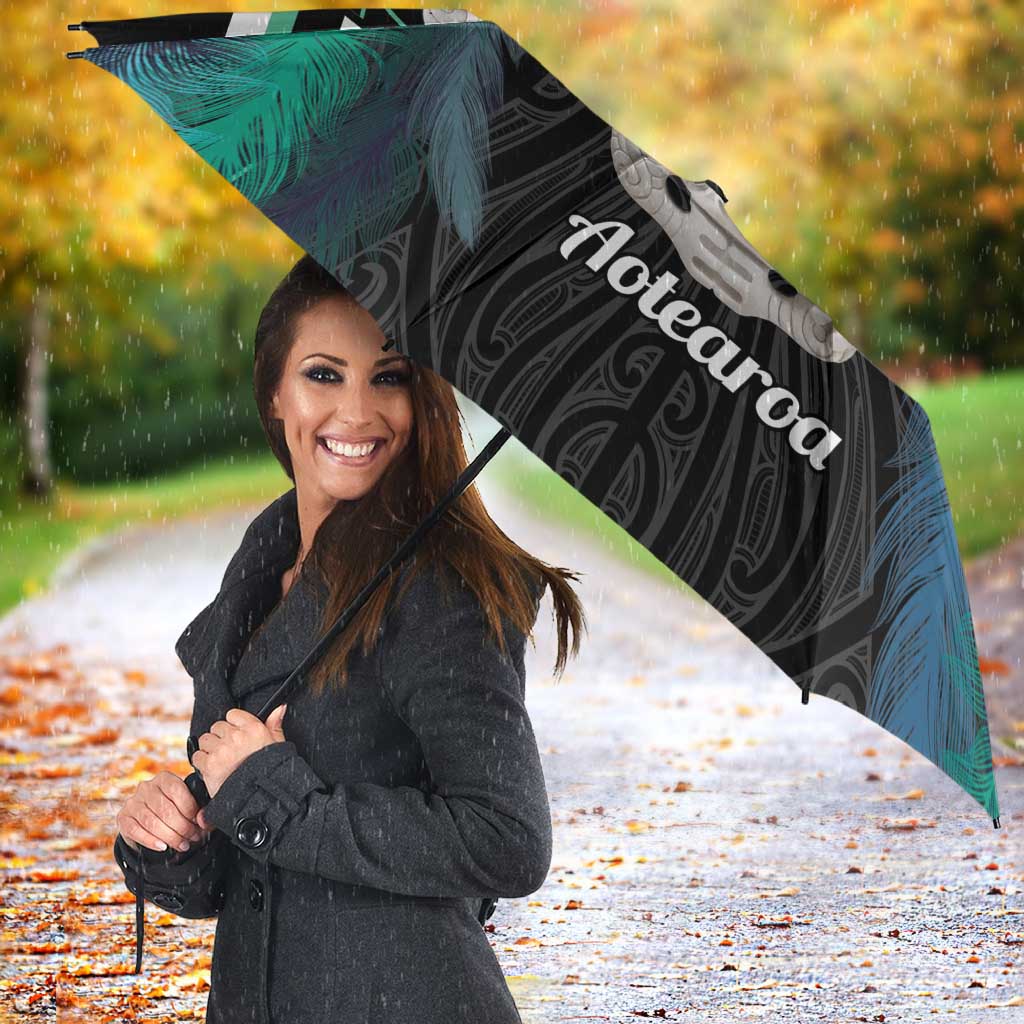 Aotearoa Korowai Motif Umbrella Hei Tiki Poutama Maori Pattern - Aussie Hoodie