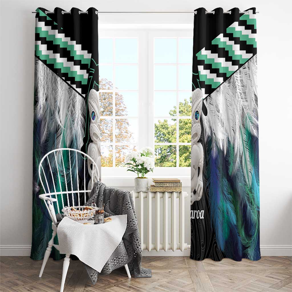 Aotearoa Korowai Motif Window Curtain Hei Tiki Poutama Maori Pattern