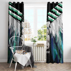 Aotearoa Korowai Motif Window Curtain Hei Tiki Poutama Maori Pattern