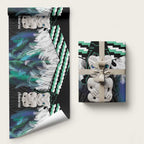 Aotearoa Korowai Motif Wrapping Paper Hei Tiki Poutama Maori Pattern - Aussie Hoodie