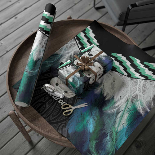 Aotearoa Korowai Motif Wrapping Paper Hei Tiki Poutama Maori Pattern - Aussie Hoodie