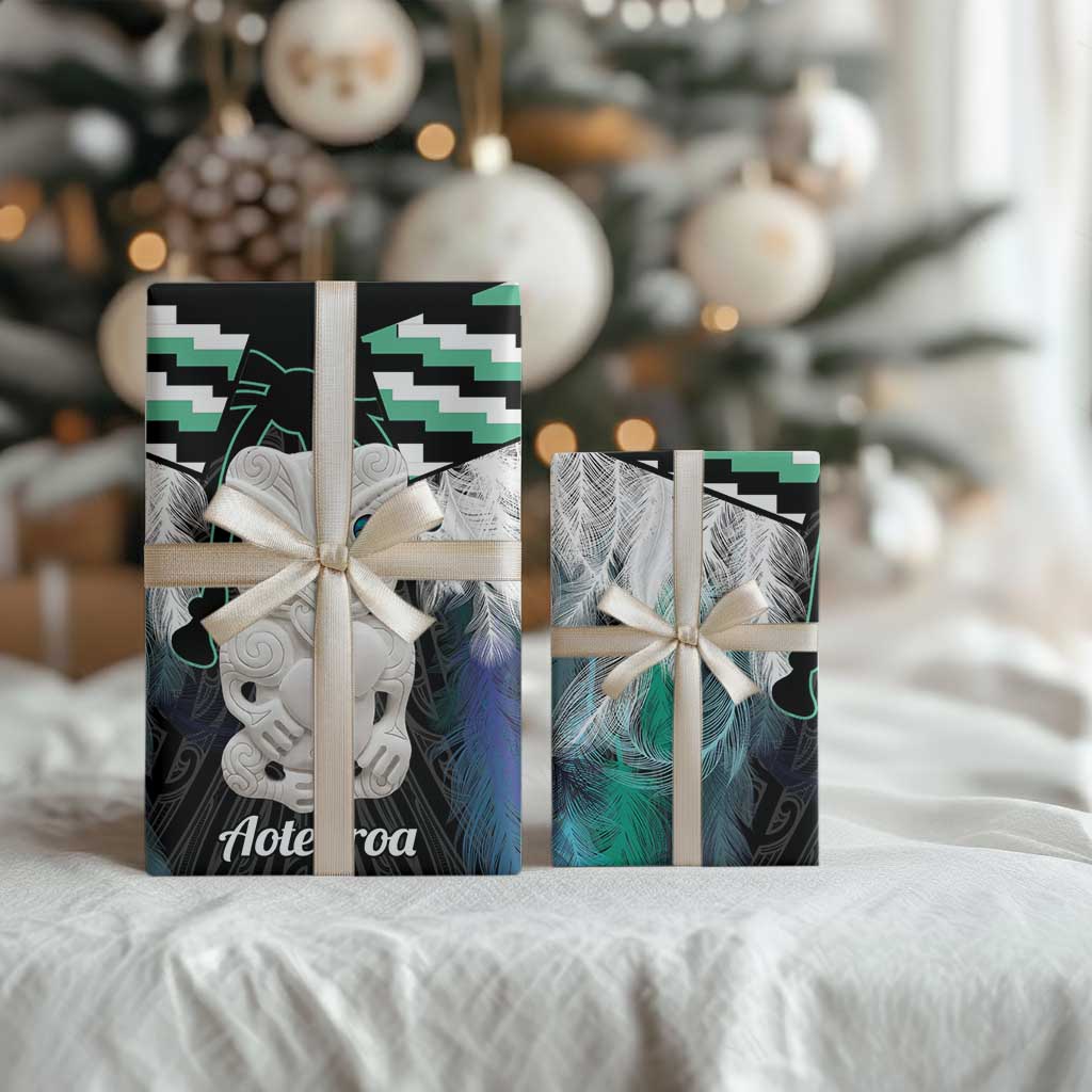 Aotearoa Korowai Motif Wrapping Paper Hei Tiki Poutama Maori Pattern - Aussie Hoodie