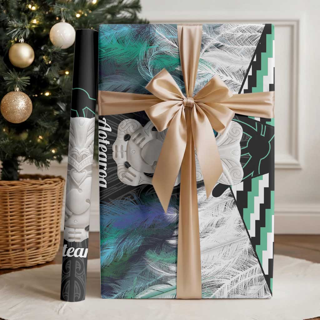 Aotearoa Korowai Motif Wrapping Paper Hei Tiki Poutama Maori Pattern - Aussie Hoodie