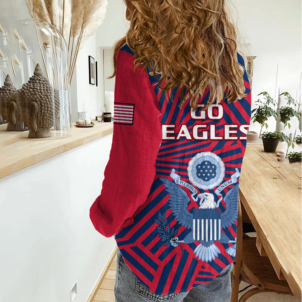 United States Rugby Women Casual Shirt USA Go Eagles Pacific 2023 LT14