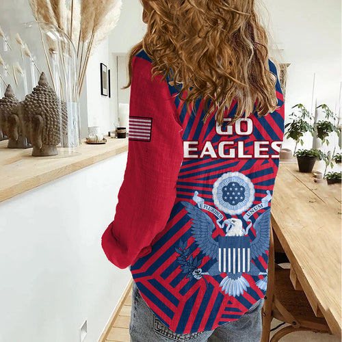 United States Rugby Women Casual Shirt USA Go Eagles Pacific 2023 LT14