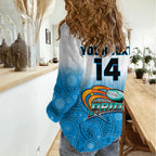 Personalised Australia Rugby Women Casual Shirt Queensland Northern Pride Indigenous Art LT14